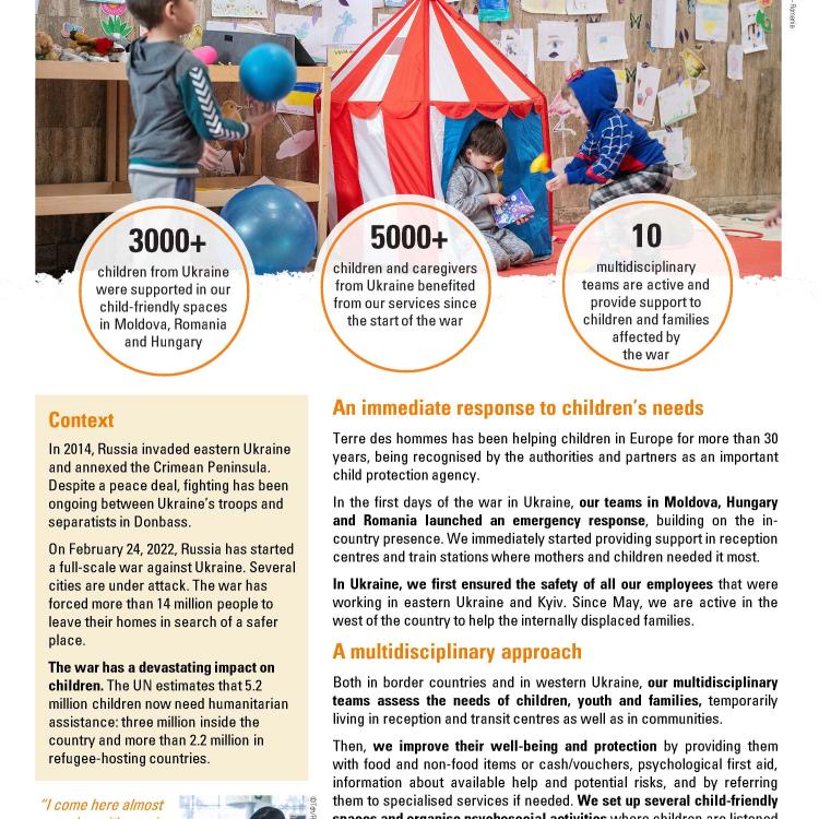 Two-pager: Ukraine emergency response 
